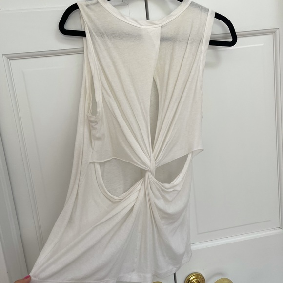 A.L.C Twisted Open Back White Tee - Picture 8 of 10